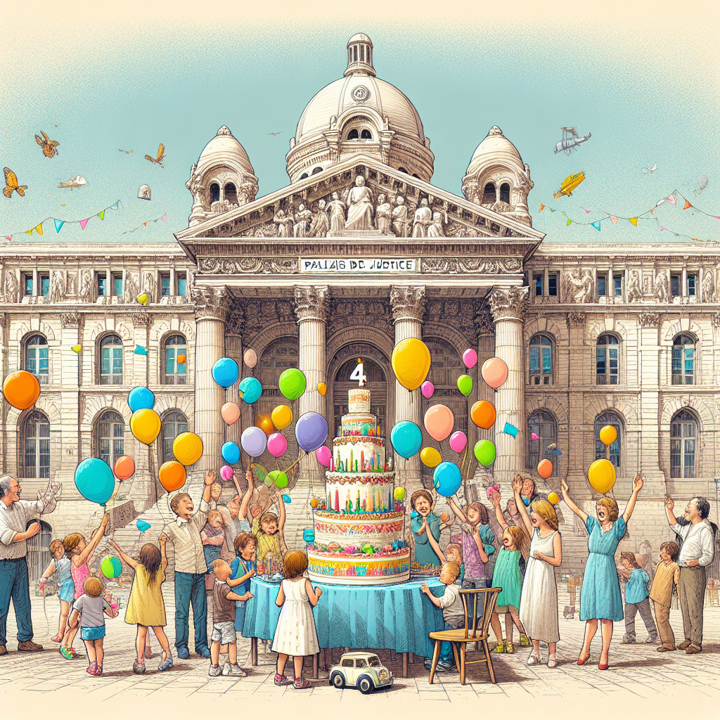 Anniversaire 4 ans à Marseille Palais-de-Justice